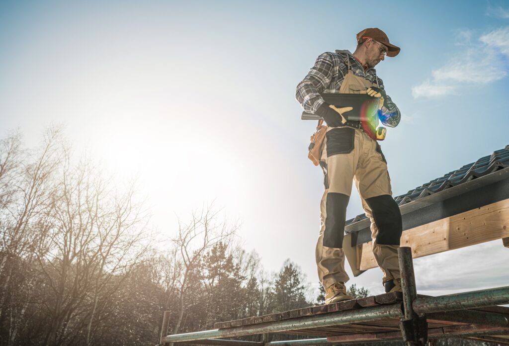 Roof Construction and Ceramic Tiles Installation min